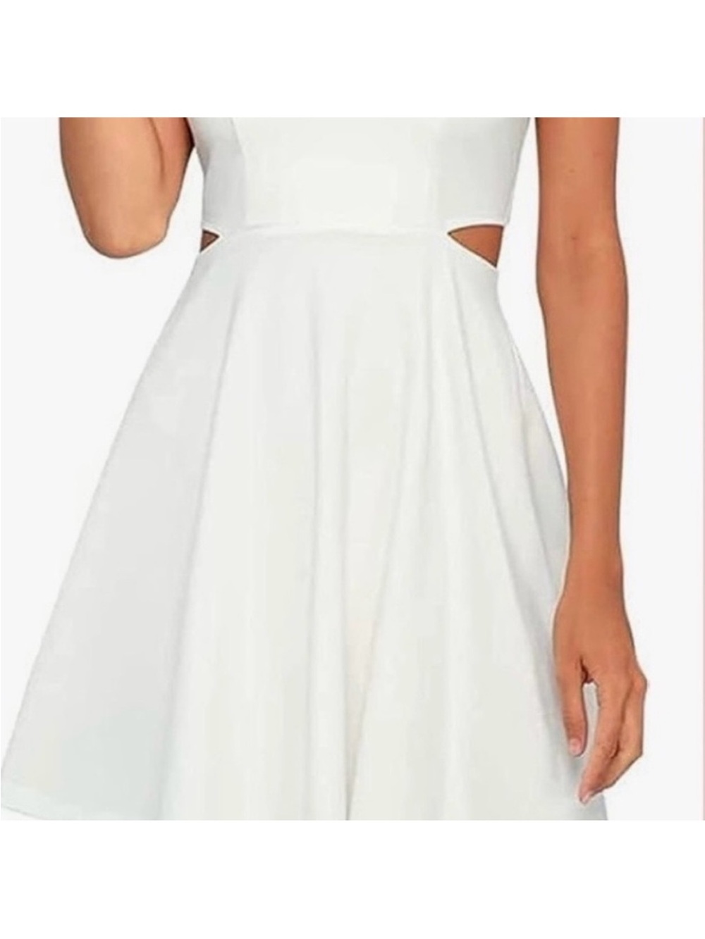 Belongsci White Cutout Fit & Flare Dress XL NWT - Picture 4 of 14